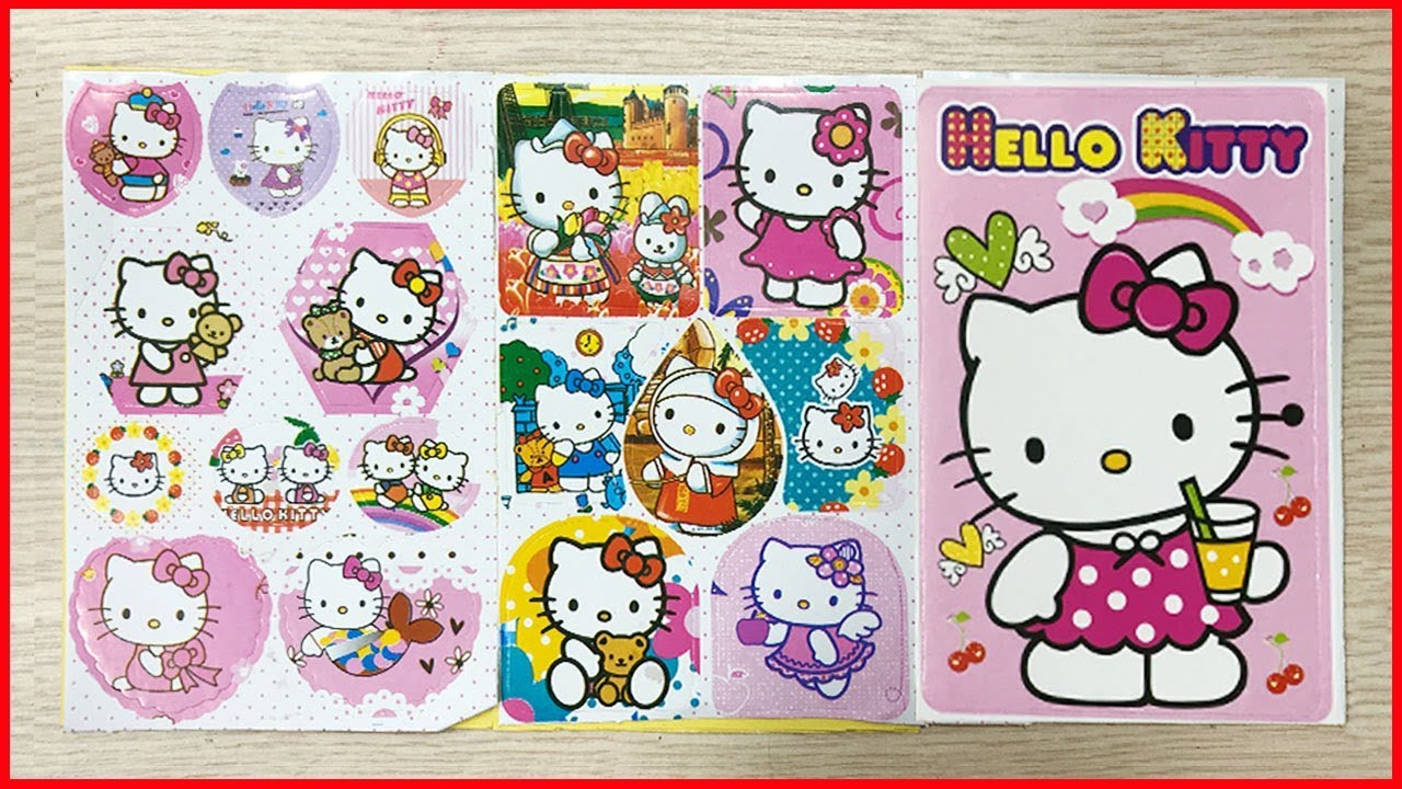 Đồ chơi dán hình mèo Hello Kitty, Bộ sưu tập 100 hình dán Hello ...