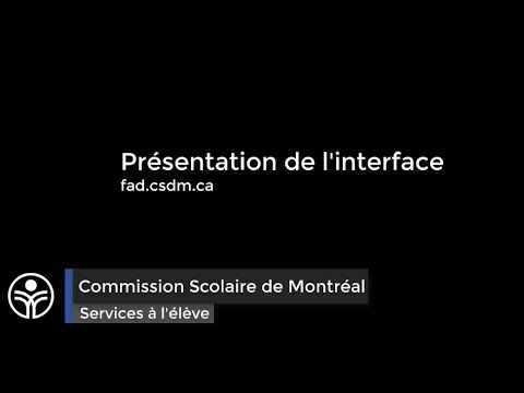 Interface de fad.csdm.ca