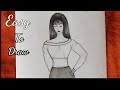 how to draw a beautiful girl with pencil step by step easy@myart6385 @FarjanaDrawingAcademy