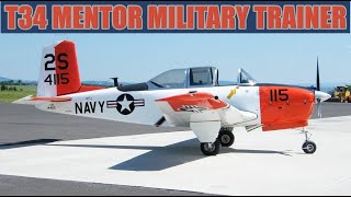 Flying a Navy T34 Mentor Military Trainer , full flight video with instructor audio.