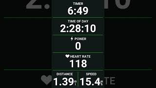 using garmin edge 1050 screen recording function to record an indoor training session.
