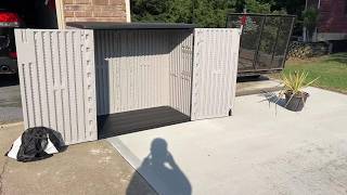 Mrosaa 37 Cu.ft Large Outdoor Storage Box - Waterproof Resin Shed & Storage Cabinet