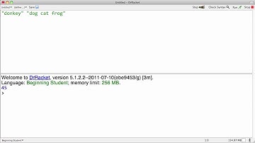 DrRacket 04 -- intro to strings