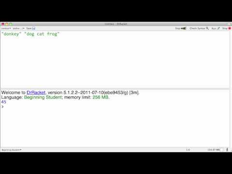 DrRacket 04 -- intro to strings