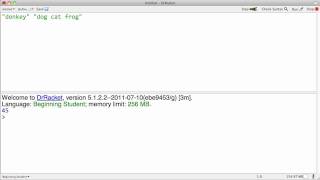 DrRacket 04 -- intro to strings
