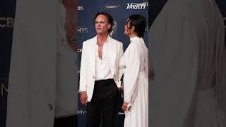 'White Lotus' Walt Goggins & Wife pose for the 2025 Emmys Fashion Cameras