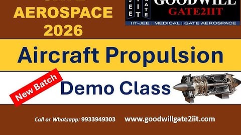 GATE Aerospace Engineering 2026 - Propulsion Demo Class | GATE AE | Gate Aerospace Engineering Class