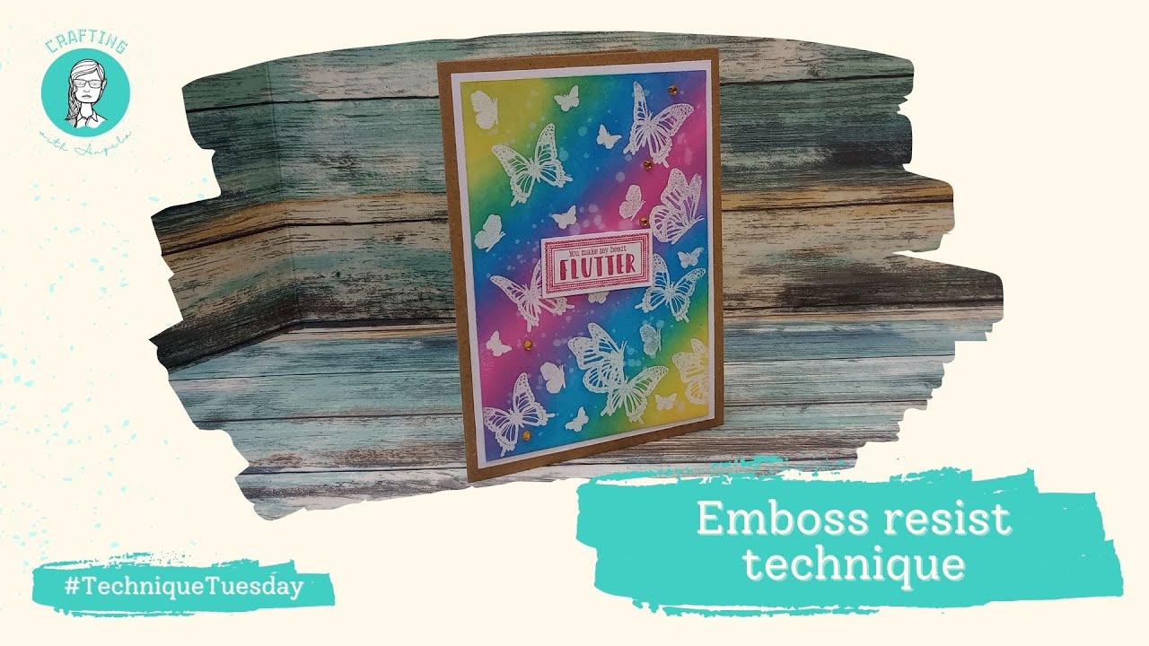 Emboss resist technique - YouTube