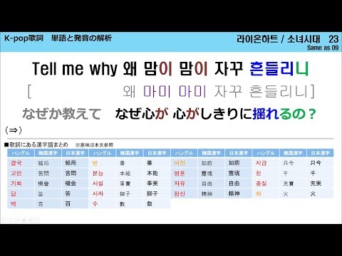 SNSD（소녀시대）/ Lion Heart【K-pop歌詞　日本語超直訳＆単語と発音の解析】