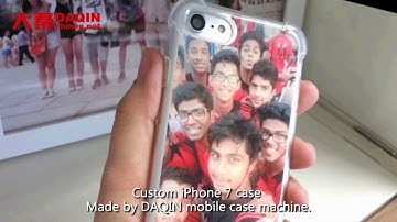iPhone 7 custom case with group selfie - made by DAQIN mobile case machine