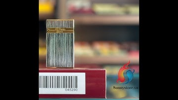 Bật Lửa Dupont Xăng Đá Phay Xước Bạc Viền Vàng