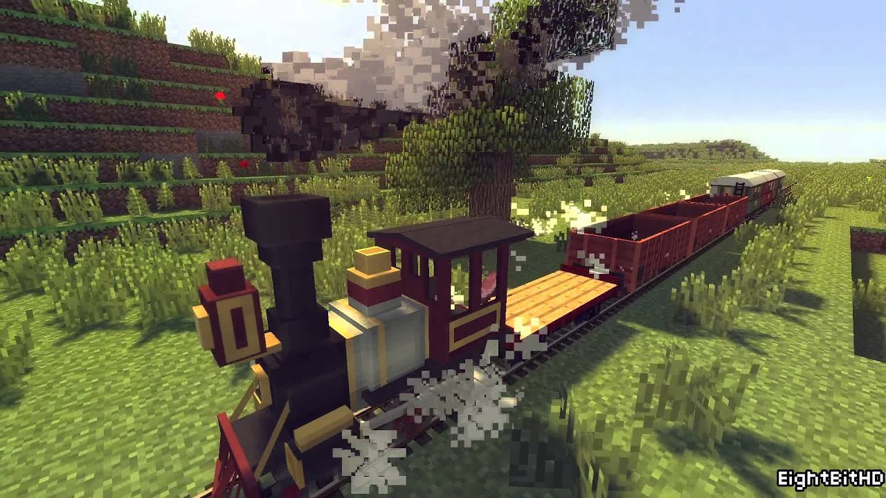 Minecraft create steam and rails фото 12