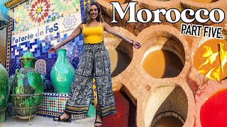 Morocco Travel VLOG: Fes Leather Tannery, Medina, Mosaics/Pottery &amp; More