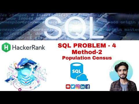 HackerRankSQL PROBLEM - 4 | Method-2 Population Census | By shubhneet Tiwari @shubhneet_tiwari