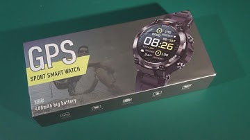 NEW - K37 Military GPS Smart Watch - Unboxing, First time setup Feature review (link in description)
