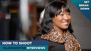 Film Set Breakdown: How to Set-Up TELEPROMPTER Talks/Interviews