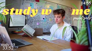 10-HOUR study with me 📚☔️ rain sounds & pomodoro timer 60 & 10