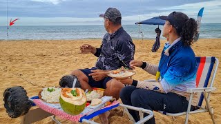 PEGUEI um TUBARÃO ⚠️ Será que da Resultado TURBINAR a ISCA??? | Pescando e Comendo - CATCH AND COOK