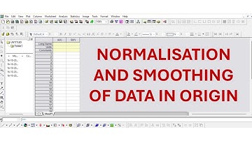 Smoothing and Normalizing data in origin