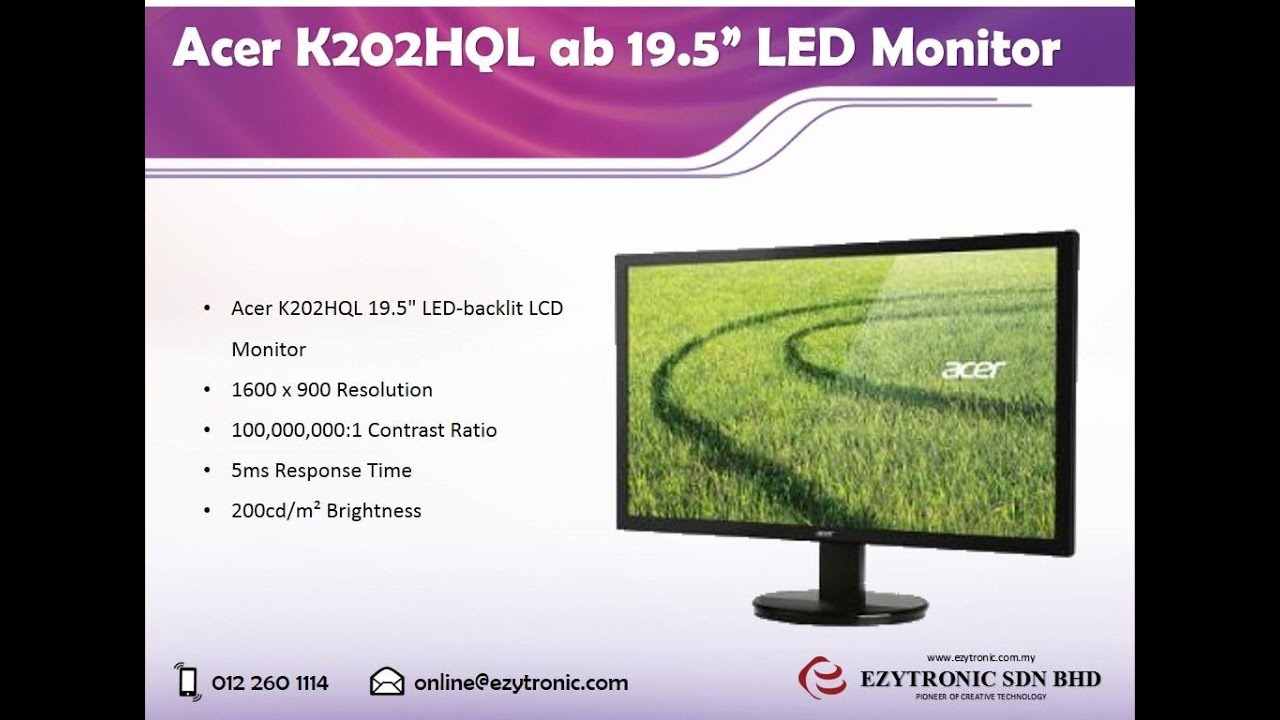 19.5 Acer K202HQL Monitor Unboxing - YouTube