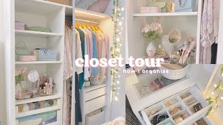 closet tour  how i organize my clothes + accessories etc ft. silviax