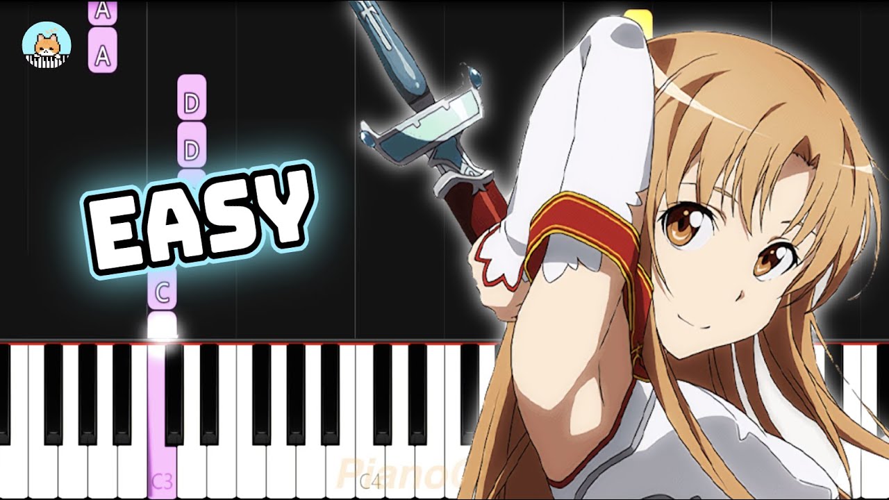 Sword Art Online OP "Crossing Field" EASY Piano Tutorial & Sheet