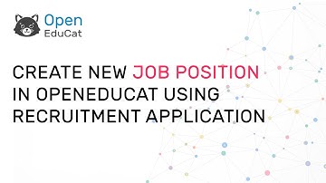 How  to create new Job Position in OpenEduCat using Recruitment Application