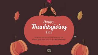 Free Happy Thanksgiving Greeting Video Template (Customizable) - FlexClip