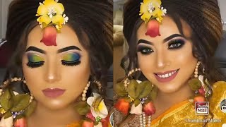haldi bridal makeup tutorial ||  Nadia's makeover