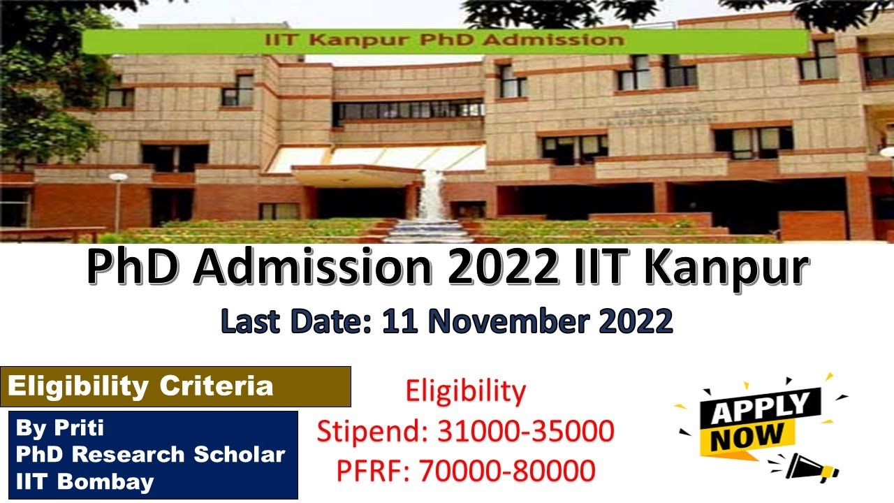 iit kanpur phd economics admission 2022