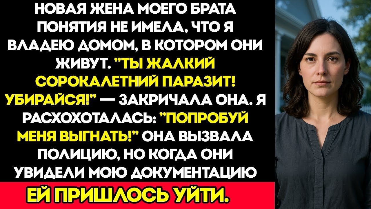 Новая Жена Брата Понятия Не Имела, Что Дом, В Котором Они Живут, Принадлежит Мне  Она Вызвала