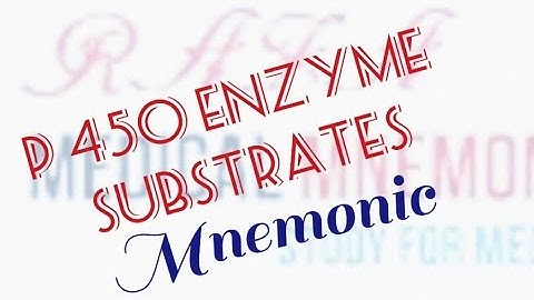 P 450 Enzyme Substrates | Medical Mnemonic #72