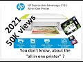 HP DeskJet Ink Advantage 2135 All-in-one Printer Unboxing & Testing