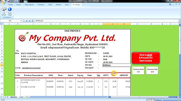 How to make GST Invoive billing by using MS Excel- 2