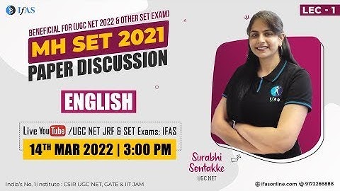 Maharashtra [MH] SET English Answer Key 2021 with Complete Explanation | L1 | IFAS