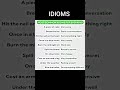 IDIOMS #infoeduflow #english #easylearning #learnenglish #shortsfeed #ytshorts #idioms #viral #yt