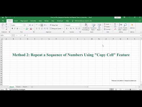 How to Fill a Sequence Number and Repeat Them in Excel
