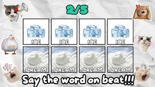 Say The Word On Beat Challenge Levels 14 Speed Up Easy, Medium, Hard, Insane