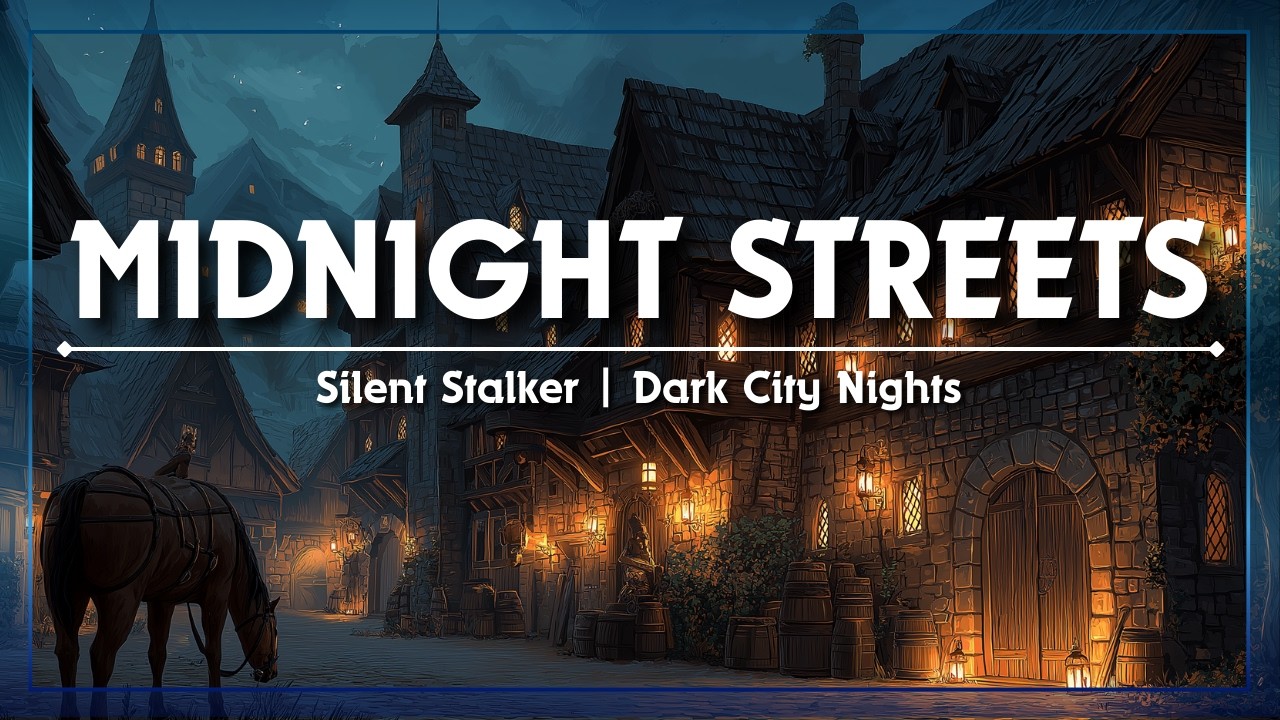 Midnight walk | Sleepy Village at Night | D&D Roleplay Music | 1 Hour