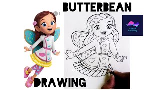Butterbean From Butterbean's cafe/Cartoon character#sketchcreativity #drawing#cute #butterbeanscafe