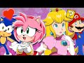 Sonic &amp; Mario are dating Amy &amp; Princess Peach? | Amy Plays Sonic World DX mods