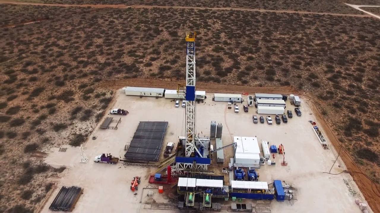 West Texas Drilling Rig Midland Texas Birds Eye View YouTube
