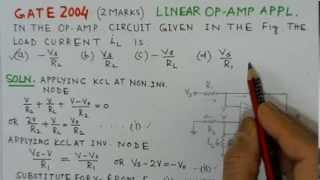 Video Solution To GATE ECE 2004 Problem-Linear Op Amp Applications