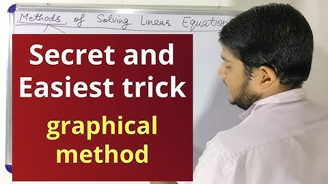 How to solve linear equations by graphical method,. easiest trick🙂in hindi
