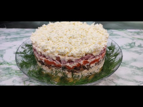 Праздничный вкусный салат "Белый принц" / Festive delicious salad "White Prince"
