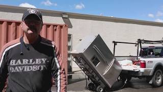One 59 year old man double wide fridge unload