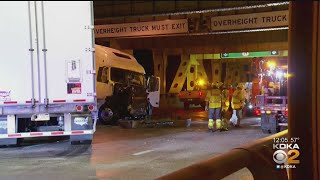 Early Morning Tractor Trailer Crashes Back Up Traffic