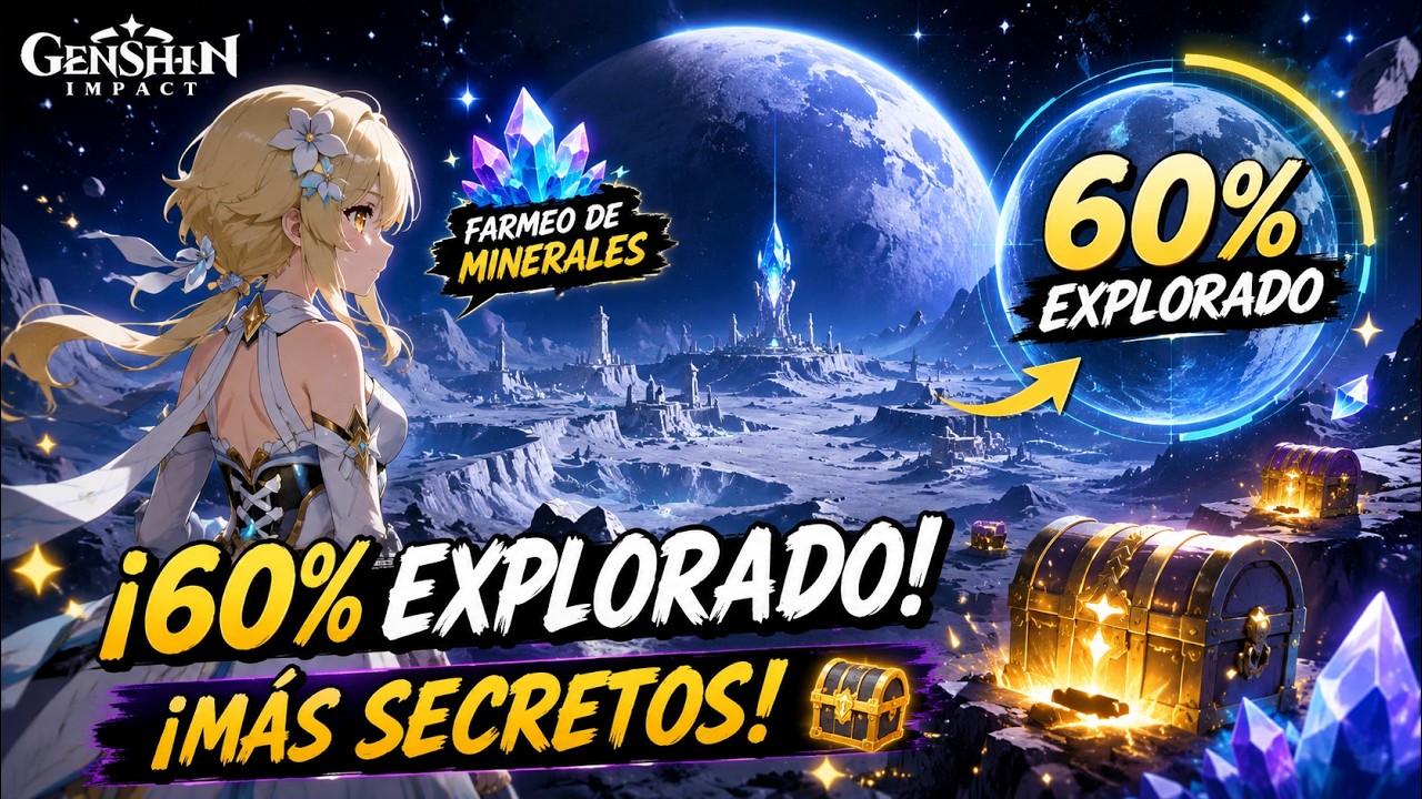 ¡60% de la LUNA EXPLORADA! 🌙 Cofres, secretos y farmeo de materiales | Genshin Impact 20260801