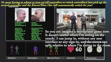 Wired demo of the new Kinect 2.0 for Xbox One with captions