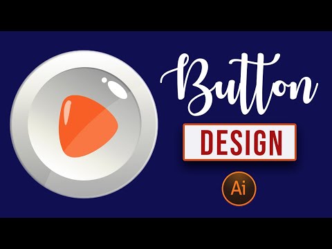 Game UI Button Design in Adobe Illustrator - 3D Button - Glossy Play Button